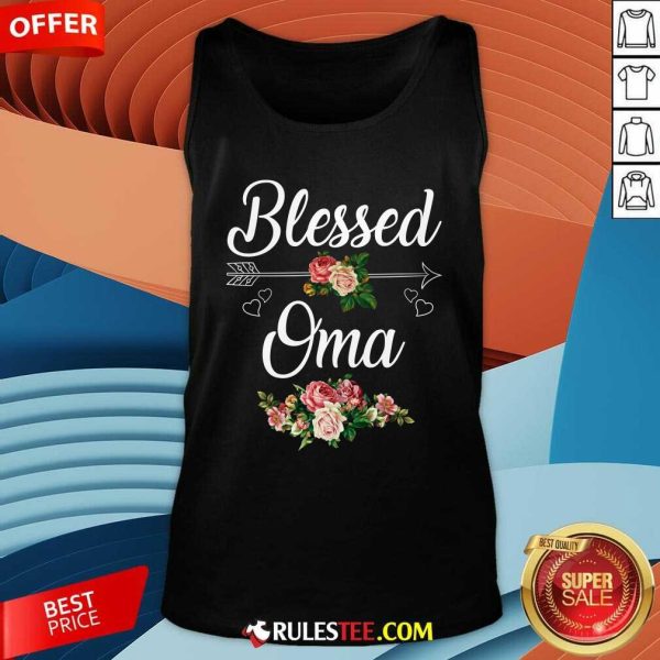 Blessed Oma Flower Mother Day Tank Top - Design By Rulestee.com