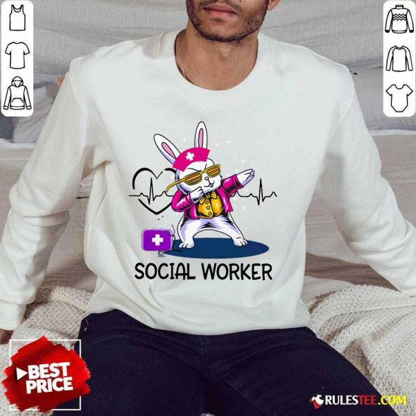 Delighted Bunny Nurse Dab Social Worker Sweater