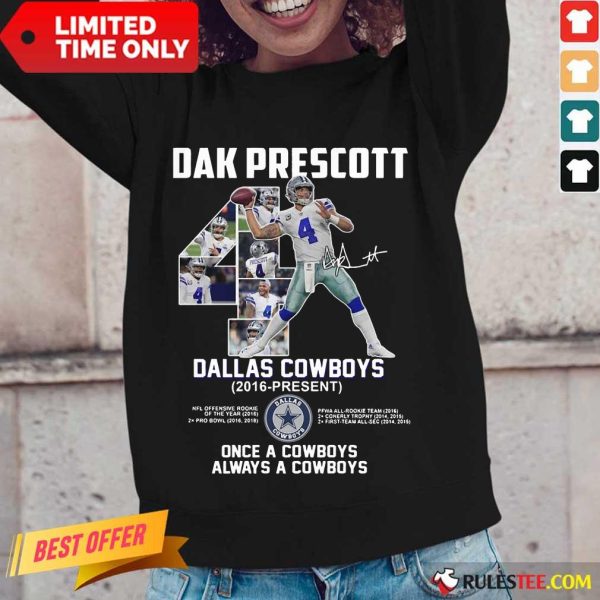 Ecstatic Dak Prescott Cowboys 2021 Long-sleeved