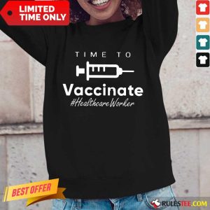 Ecstatic Vaccinate Healthcare Worker Long-sleeved