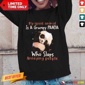 Enthusiastic Spirit Animal Grumpy Panda Long-sleeved