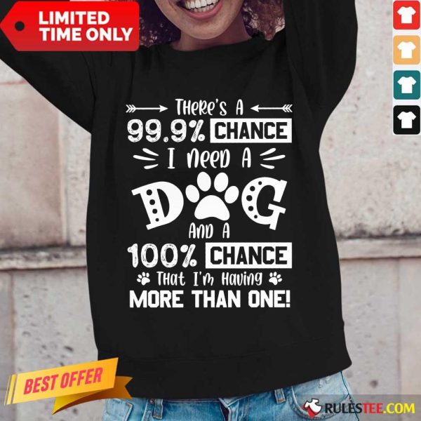 Happy There A 99.9 Chance I Need A Dog Long-sleeved