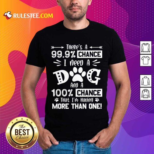 Happy There A 99.9 Chance I Need A Dog Shirt