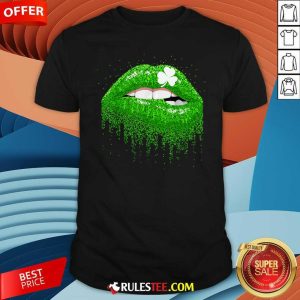 Irish Green Lip Patricks Day Shirt - Design By Rulestee.com