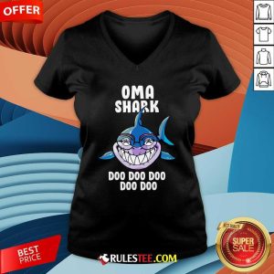 Oma Shark Doo Doo Doo Mother Day V-neck - Design By Rulestee.com
