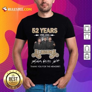 Perfect 52 Years 1969 2021 Alabama Shirt