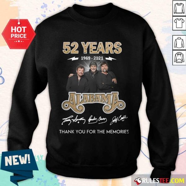 Perfect 52 Years 1969 2021 Alabama Sweater