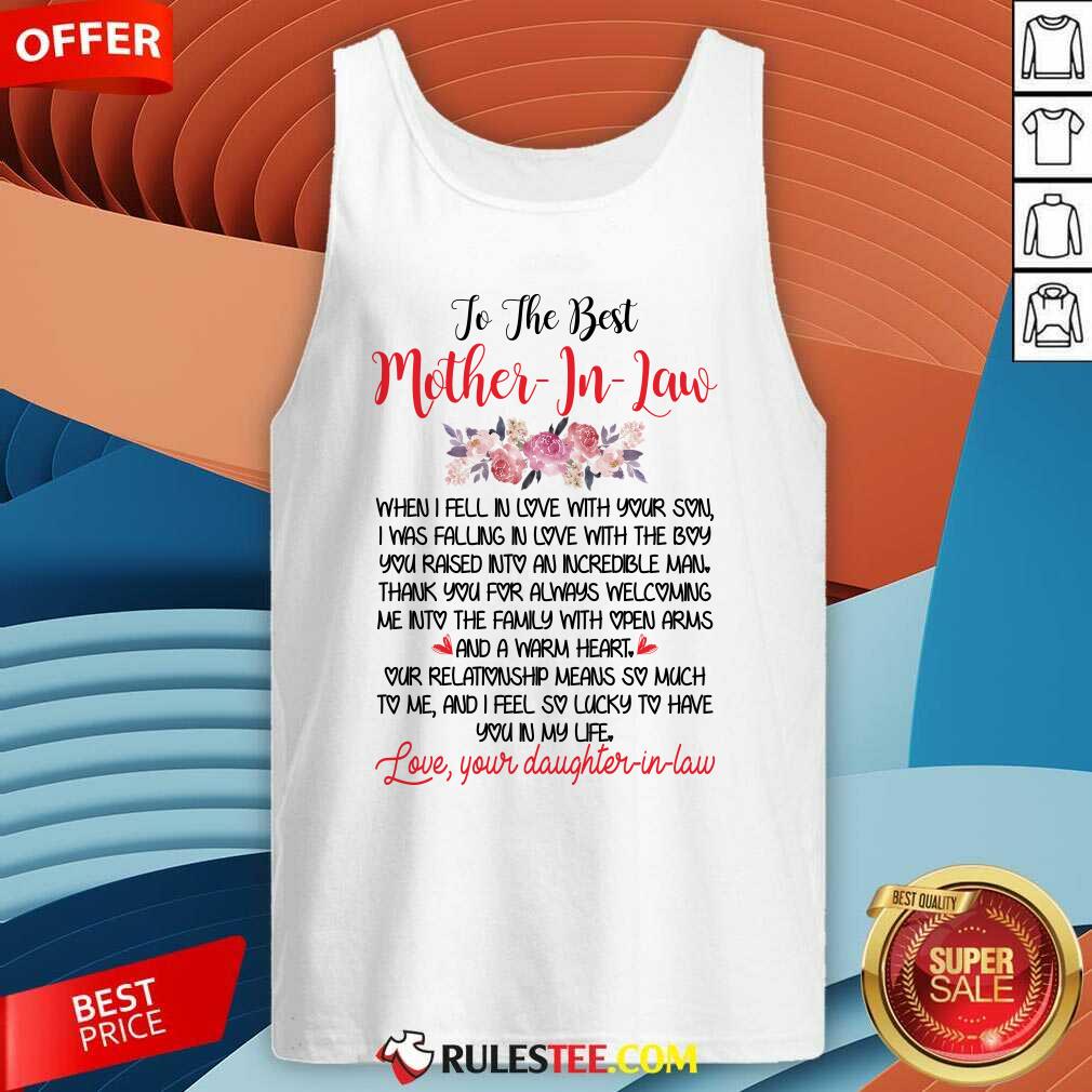 To The Best Mother In Law Tank Top - Design By Rulestee.com