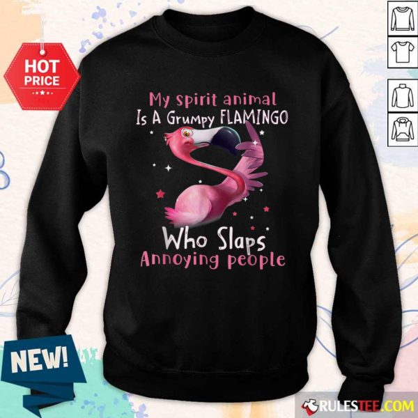 Wonderful Spirit Animal Grumpy Flamingo Sweater