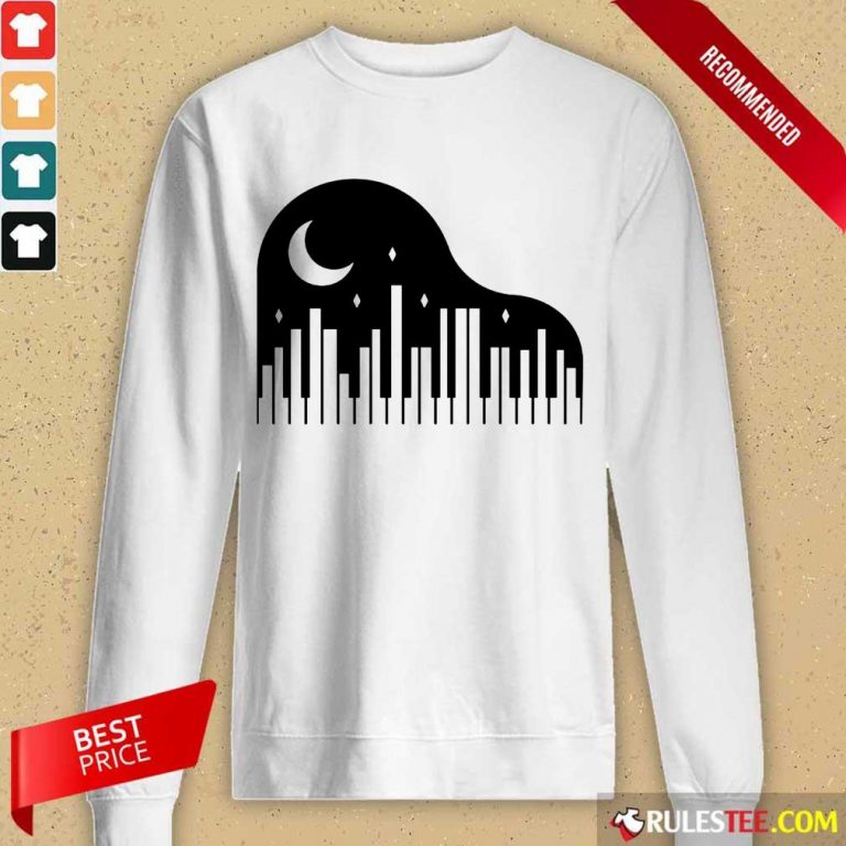 Excellent Piano And Night City Long-Sleeved