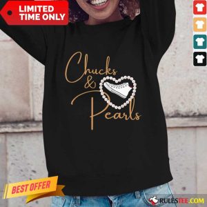 Good Chucks And Pearls 2021 Valentine Heart Long-Sleeved