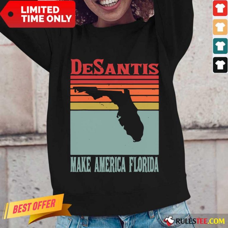Happy Desantis Make America Florida Vintage Long-Sleeved