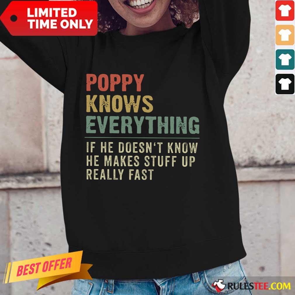 Hot Poppy Knows Everything Vintage Long-Sleeved