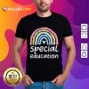 Nice Special Education Rainbow Heart Shirt