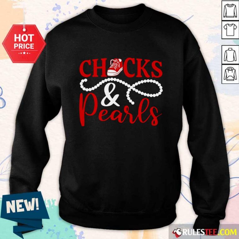 Original Red Chucks And Pearls 2021 Sweater