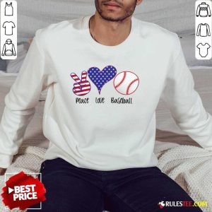 Place Love Baseball American Flag Sweater