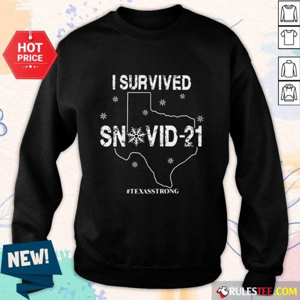 Premium I Survived Snovid 21 Texas Strong Sweater
