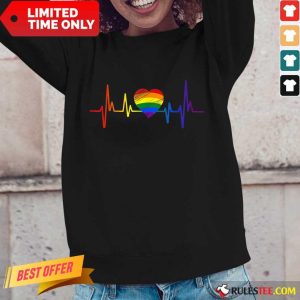 Premium LGBT Pride Heartbeat Long-Sleeved