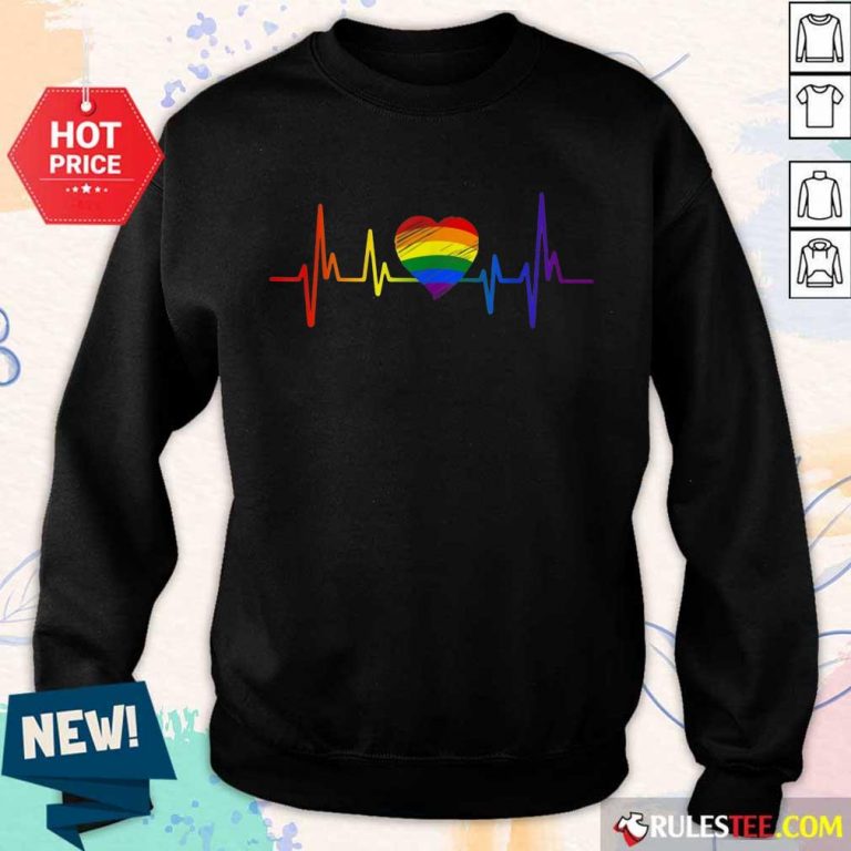 Premium LGBT Pride Heartbeat Sweater
