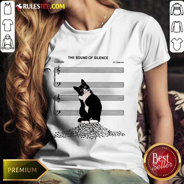 Top The Sound Of Silence Music And Cats Lover Ladies Tee