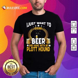 Black Cat I Just Want To Drink Beer Shirt