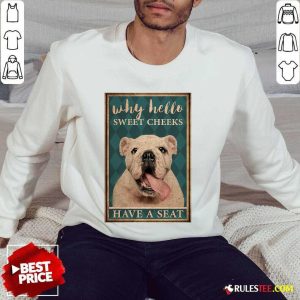 Bulldog Why Hello Poster Sweater