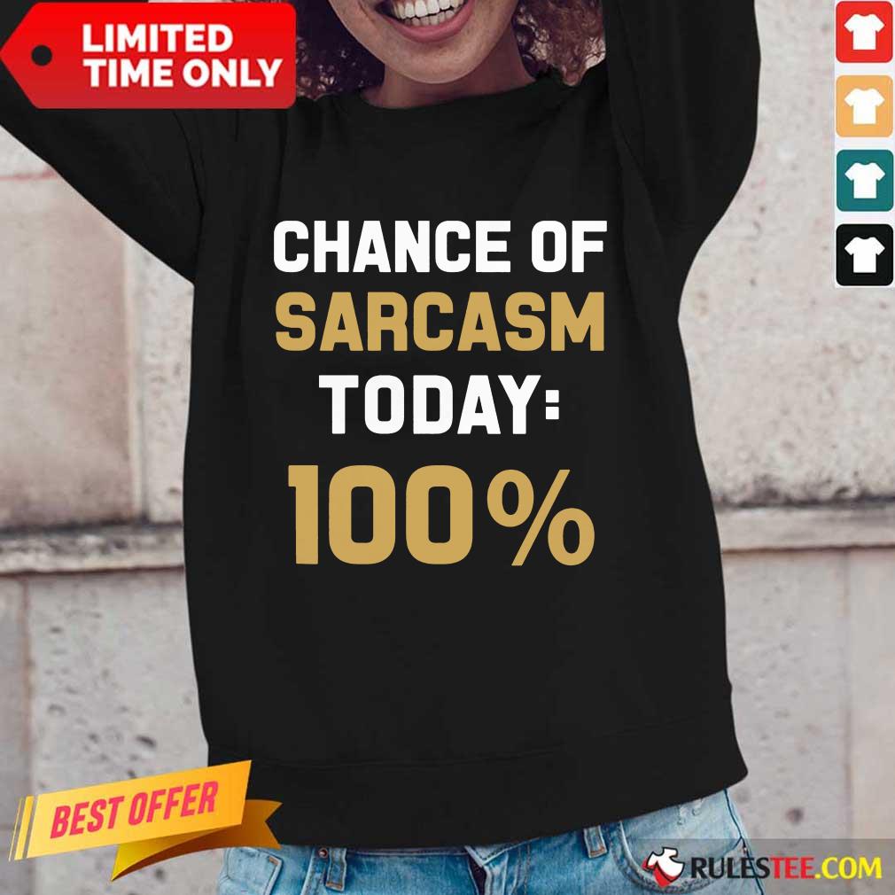 Chance Of Sarcasm Today 100% Long-Sleeved