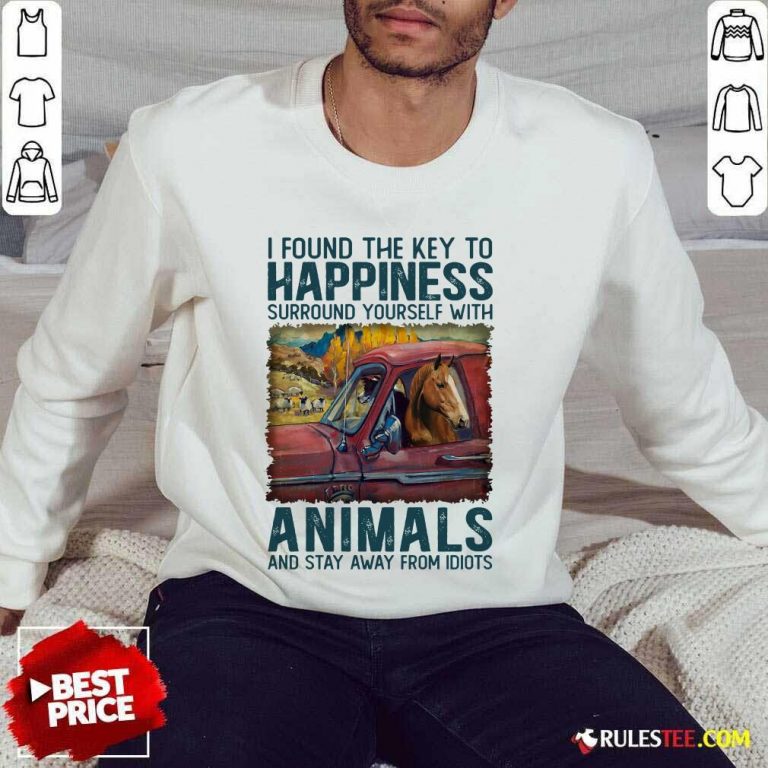 Horse I Found The Key To Happiness Animals Sweater