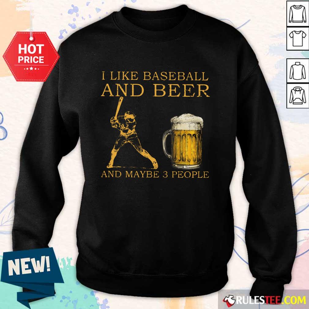 I Like Baseball And Beer Sweater