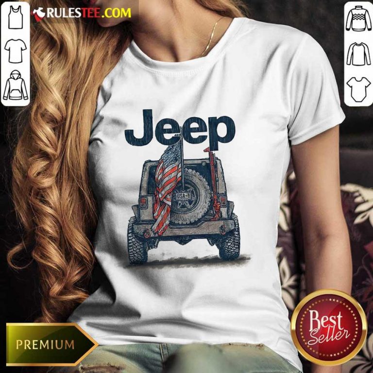 Jeep American Flag Ladies Tee