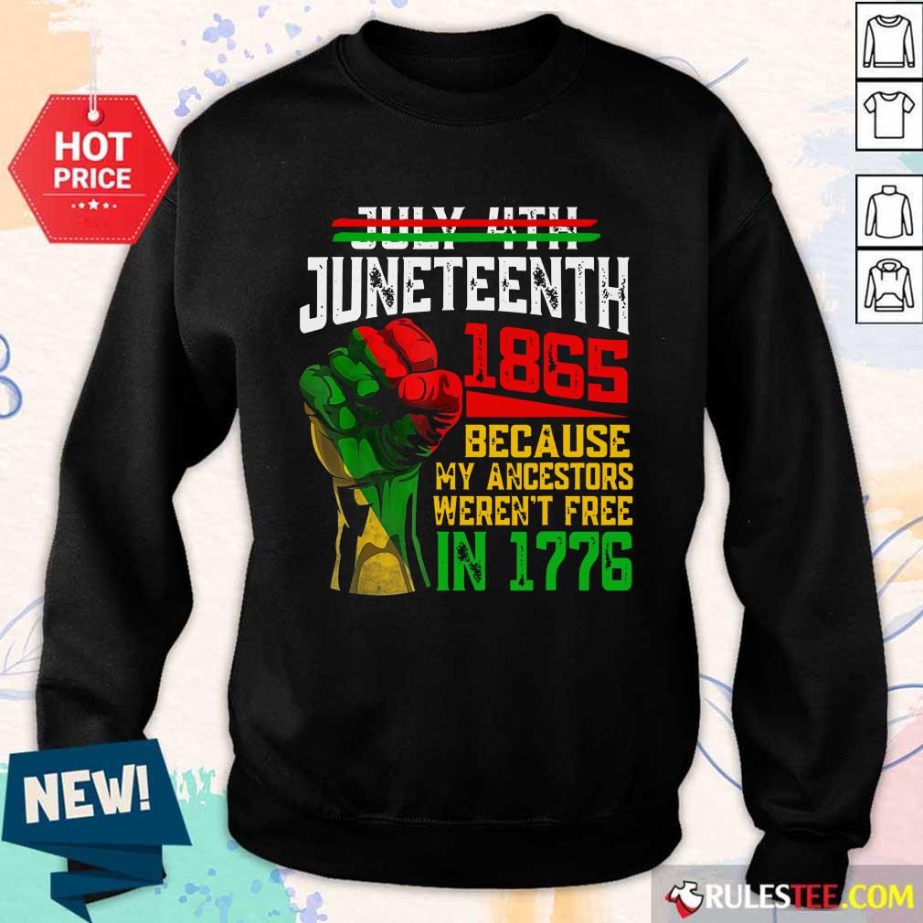 Juneteenth 1865 Were Not Free In 1776 Sweater