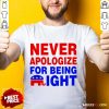 Never Apologize For Being Right Shirt