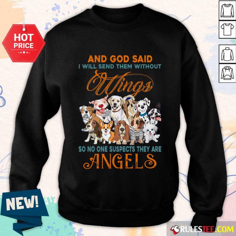 Wings Dog And God Said Angels Sweater