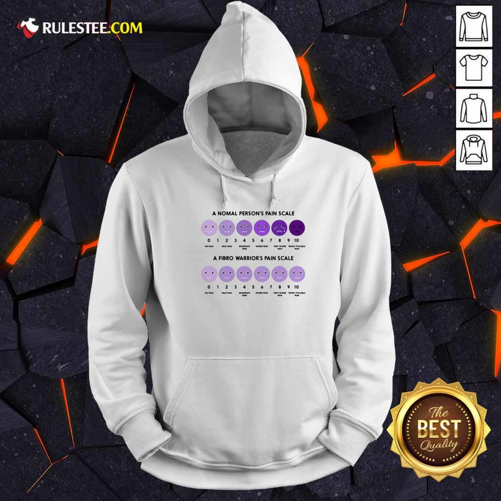 A Normal Person's Pain Scale A Fibro Warrior's Pain Scale Hoodie