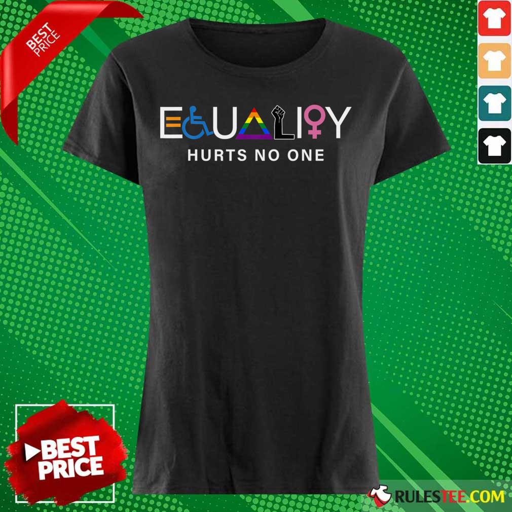 All I Need Is Equality Hurts No One LGBT Equality Gay Pride Human Rights Ladies Tee 