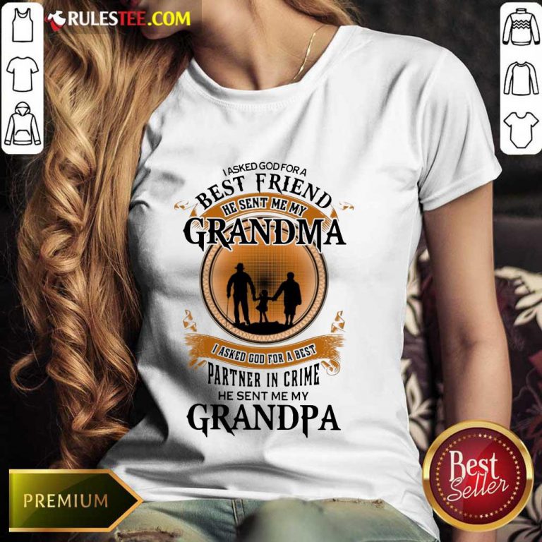 Best Friend Grandma And Grandpa Ladies Tee