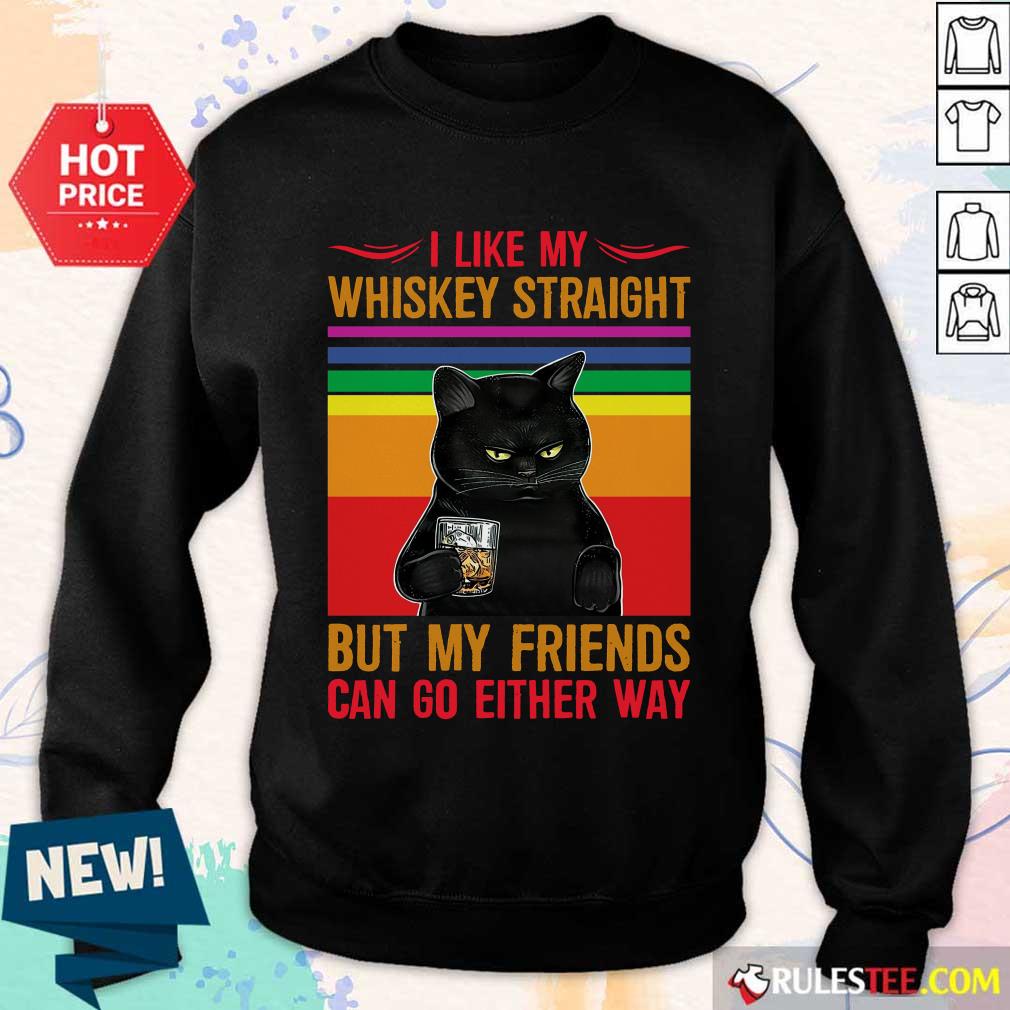 Black Cat I Like My Whiskey Straight Sweater