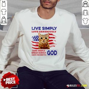 Cat Live Simply Love Generously God Sweater