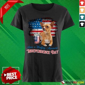 Chihuahua American Independence Day Ladies Tee