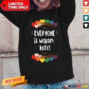Heart Everyone Is Welcome Here Long-Sleeved
