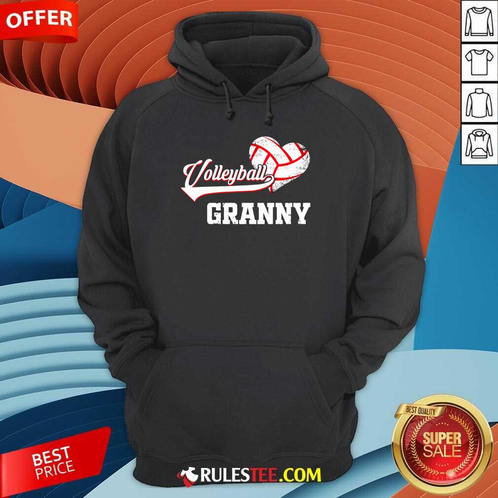 Hot Volleyball Granny Heart Hoodie