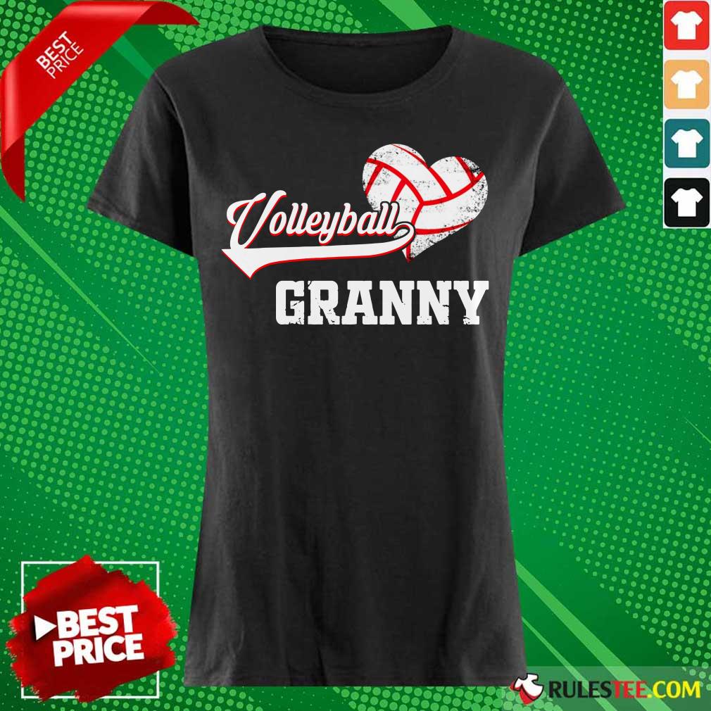 Hot Volleyball Granny Heart Ladies Tee 