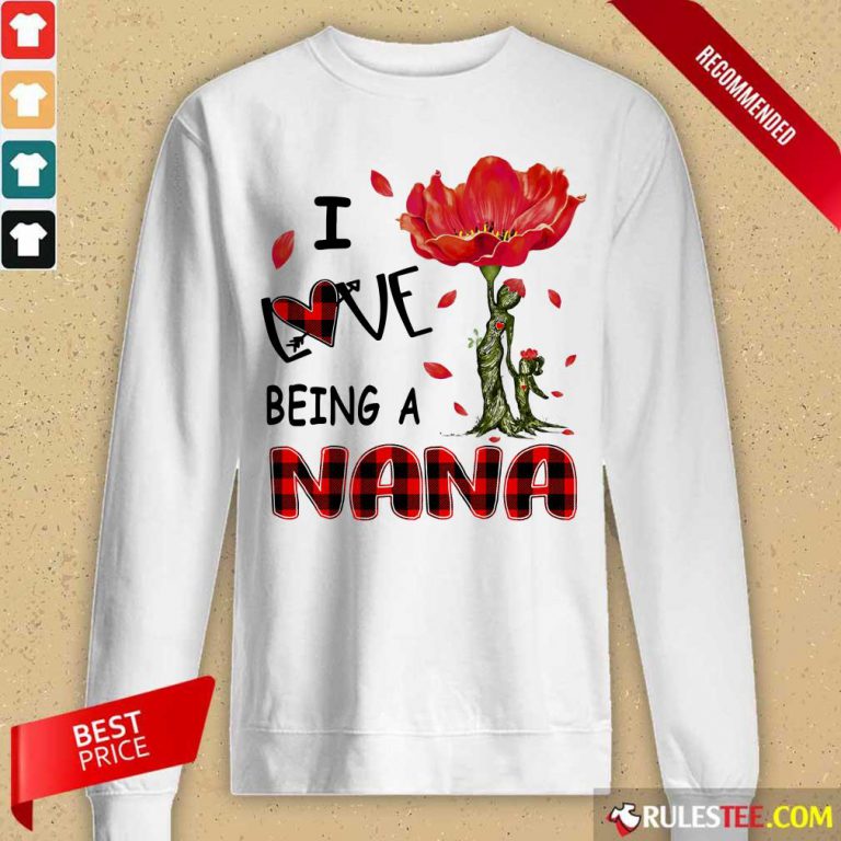 I Love Being A Nana Flower Long-Sleeved