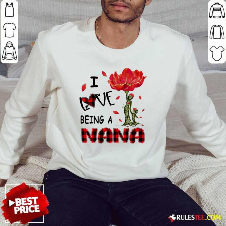 I Love Being A Nana Flower Sweater