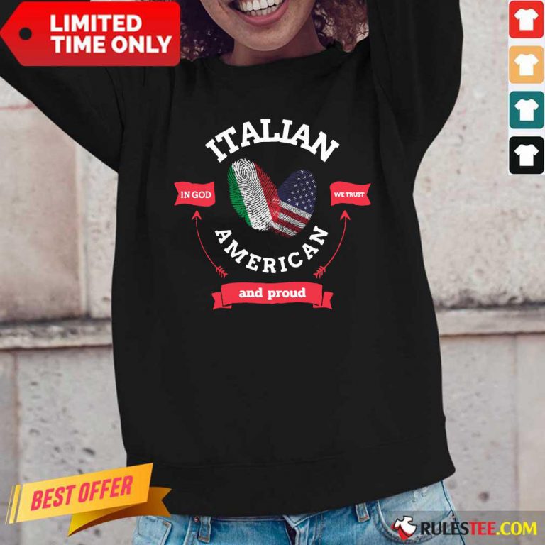 Italian American And Proud Full Color Long-Sleeved