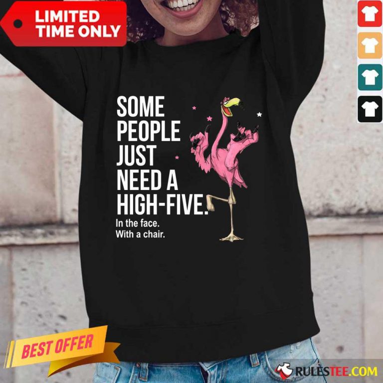 Just Need A High Five Flamingo Long-Sleeved