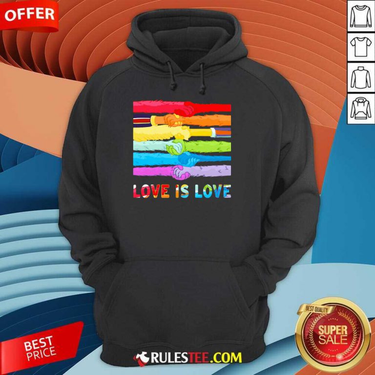 LGBT Love Is Love Hold Hand Hoodie