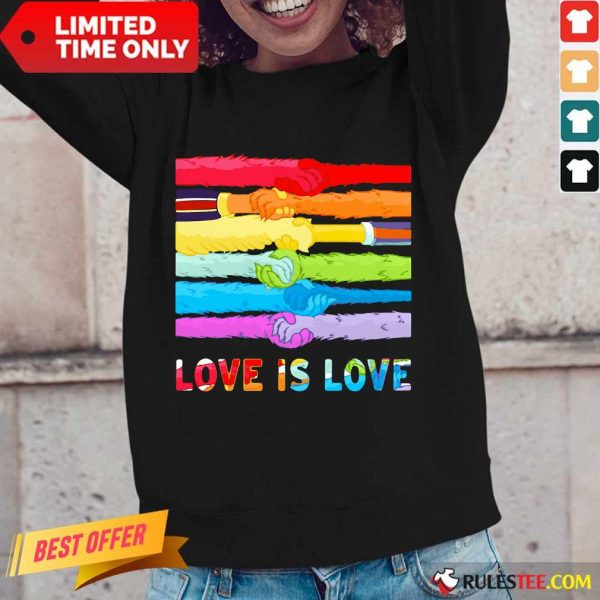 LGBT Love Is Love Hold Hand Long-Sleeved