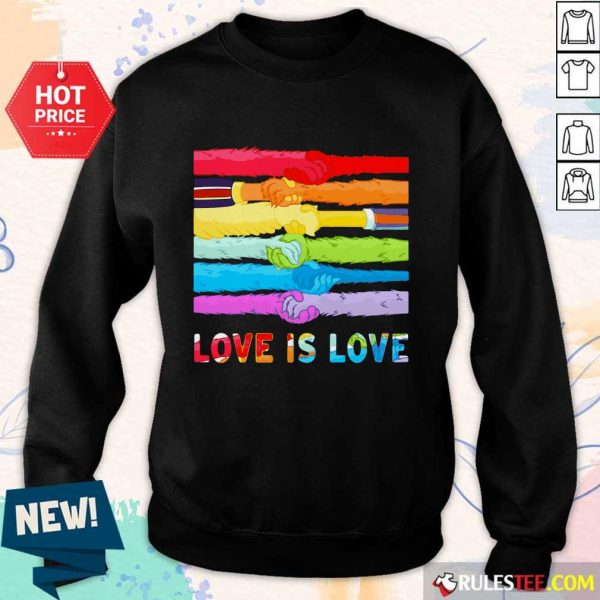 LGBT Love Is Love Hold Hand Sweater