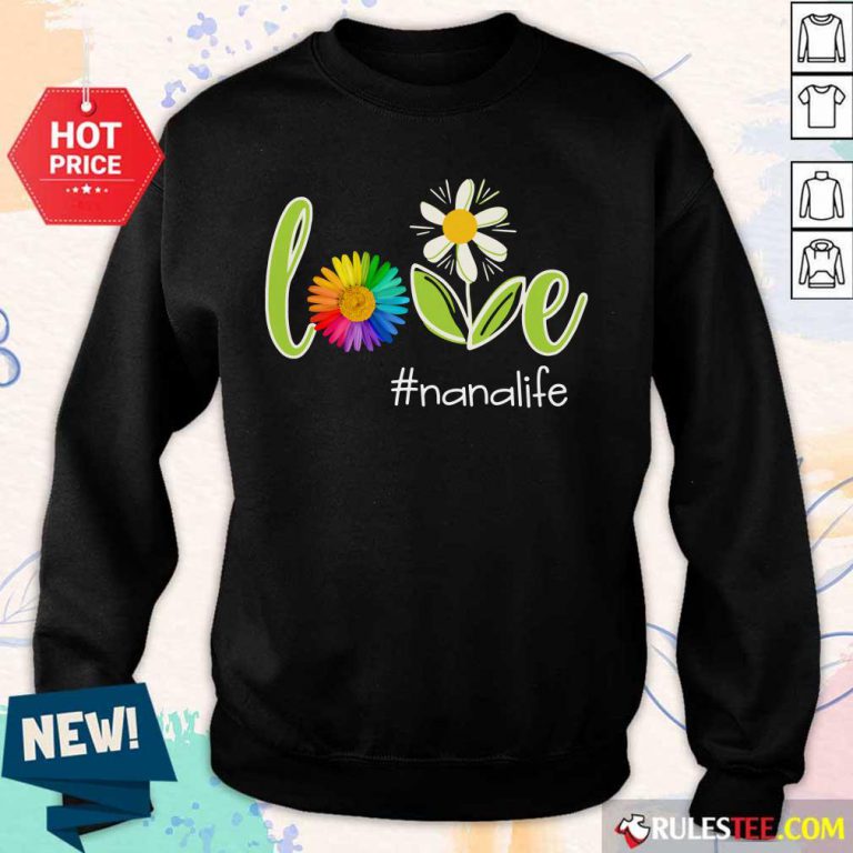 Love Nana Life Flower Artistry Sweater